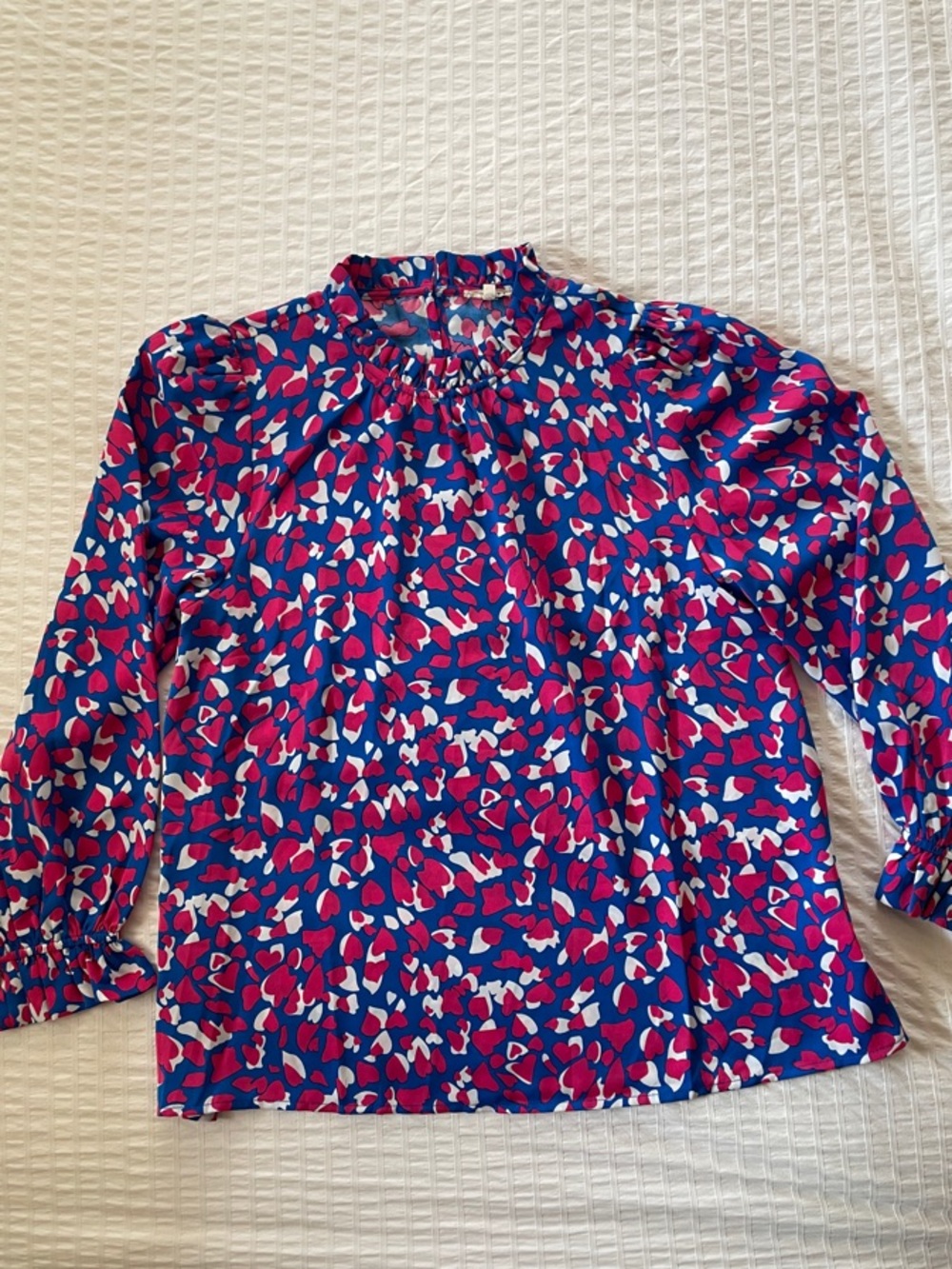 Vibrant Boutique Multi-Color Printed Long-Sleeve Blouse